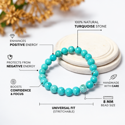 Original Firoza (Turquoise) Bracelet – Natural Crystal for Protection & Good Luck