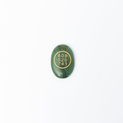 Green Aventurine Manifestation Palm Stones | Sacred Abundance Code & Sigil | Set of 2